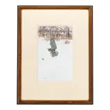 George Elson McLean, Study of Hawk, Owl, and Mouse, gouache on paper