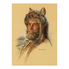 Reynold Brown, The Company Trapper, pastel on paper