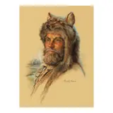 Reynold Brown, The Company Trapper, pastel on paper