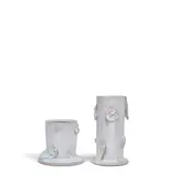 Tony Marsh, 'Untitled (White Sacred Heart Vase)' and 'Untitled (Angel White Vase)' (two works), glazed porcelain with sculpted applied elements