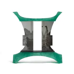 Mary Van Cline, Untitled, photosensitive glass, pate de verre, bronze, incised 'Mary Van Cline 1999' on the reverse