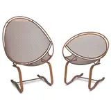 Maurizio Tempistini, Companion Pair of Bouncing Chairs, for Salterini, iron