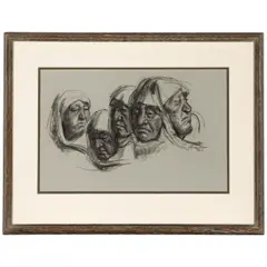 Julian Robles, Cloud, charcoal on gray paper