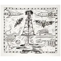 Jeffrey Vallance, Untitled, c. 1990, Screenprint in colors on wove paper