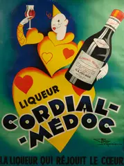 Henry Le Monnier, Cordial-Médoc, c. 1935, Lithographic poster in colors on wove paper