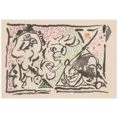 Pierre Alechinsky, Blotter, 1964, Lithograph in colors on wove paper