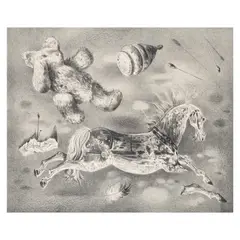 Aaron Bohrod, Toys, 1958, Lithograph on wove paper