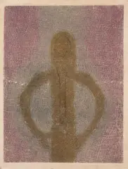 Rufino Tamayo, Personaje con Red (P. 306), 1982, Mixografía® in colors on handmade paper, faintly signed in pencil and numbered 97/100 (there were also 20 artist's proofs in Roman numerals)