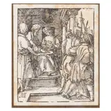 Albrecht Durer, Pilate Washing His Hands, from The Small Passion (c. 1509), Bartsch 36, Meder, Hollstein 145, Schoch, Mende, Scherbaum 206, Woodcut on laid paper without watermark, from the Latin book edition of 1511