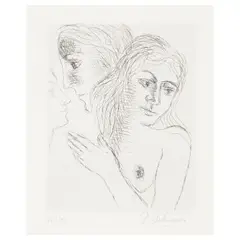 Paul Delvaux, Eve, 1968, Etching on wove paper