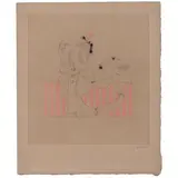Hans Bellmer, Untitled, from Mode d'emploi; Untitled, from Les Marionettes, 1967; 1969, Etchings on wove paper, one with pink aquatint on brown paper, each signed in pencil