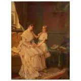 Jan Portielje, Mother and Child, oil on canvas