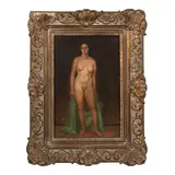 American School, Standing Nude Woman, oil on canvas