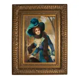 Vincent G. Stiepevich, Lady in a Blue Coat and Hat, oil on canvas