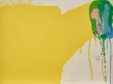 Walasse Ting, Yellow Gun, 1966, Lithograph in colors on Arches paper