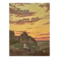 Carl E. Wallin, Meditation by the Sea, oil on Masonite