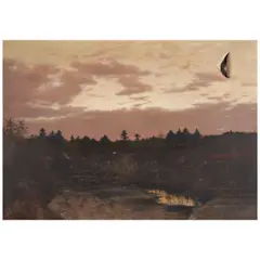 Lockwood de Forest, Forest Landscape at Dusk, oil on canvas