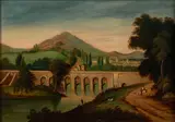 Landscape with Fishermen and Travelers by Italian School 19th century, sold Sep 2025