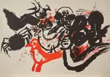Walasse Ting, Swimming with Crab, 1956, Lithograph in colors on wove paper; signed in pencil and numbered 9/20