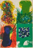 Walasse Ting, Thick Eggroll, from the book Hot and Sour Soup, 1967, Color lithograph on wove paper; numbered and signed '26/30 Ting 64' in pencil upper center