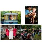 Shelby Lee Adams, Selected Images (comprising 'Lloyd Dean Holding Great-Grand Baby', 'Noble Boys on 4-Wheelers', 'Walter's Trailer', and 'Three Sisters'), 2010-2014, Four chromogenic prints; each signed