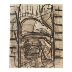 John Walker, Untitled 1977-78, pastel and charcoal on paper