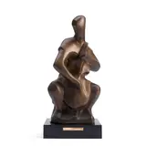 Aaron Ashkenazi, Cellist, 1990, bronze on a black marble plinth