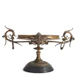 19th Century by French Grand Tour Bronze Tazza, mounted on a black marble base, ht, sold Sep 2025