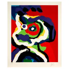 Karel Appel, Thursday, Green Head, from Seven Summer Days, 1976, Screenprint in colors on Economos Etching paper