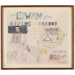 Larry Rivers, Poster for the Exhibition: Larry Rivers, Dawn Gallery, Los Angeles November 16, 1965, 1965, Offset lithograph in colors on wove paper