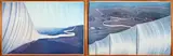 Running Fence (Two Works) by Christo & Jeanne-Claude, 1976, Offset lithographs in color on paper, the first signed in ink, the second signed in ink and numbered 2/750, sold Aug 2025