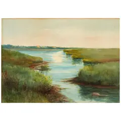 Helen Loomis, A Marsh in Summertime, watercolor on paper