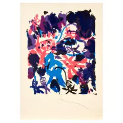 Mommy & Me by Walasse Ting, 1956, Lithograph in colors on wove paper, sold Aug 2025