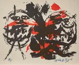 Walasse Ting, Two Friends, 1954, Lithograph in colors on wove paper