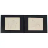 Garry Trudeau, Two Sketches for Doonesbury, pencil on paper