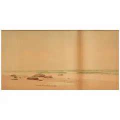 Fred Cozzens, A Sandy Beach, watercolor on paper