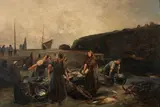 Emil Barbarini, Sorting Today's Catch, oil on panel