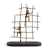 Tolla Inbar, Striving Up, bronze and metal on wood base