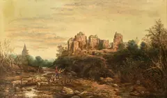 Fountains Abbey by Ra Henry Woods, oil on canvas, offered Jul 2025