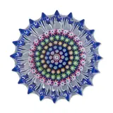 Scotland, late 20th century, cane mark "P," ht. 1 1/8, dia. 2 1/2 in. by Perthshire Millefiori Glass Paperweight, Scotland, late 20th century, cane mark "P," ht, sold May 2025