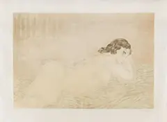 Léonard-Tsuguharu Foujita, ca. 1930, Etching and drypoint in colors on Chine collé on Japan paper