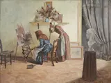 Irving Hurlburt, The Artist's Studio, oil on canvas