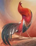 Luis Strempler, Campeόn, mixed media on board