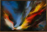 Biblical Fire by Leonardo Nierman, oil on Masonite, sold Apr 2025