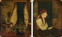 James Giles Rsa, Sunday morning on Deeside; Interior on Deeside, a pair, oil on board