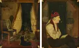 James Giles Rsa, Sunday morning on Deeside; Interior on Deeside, a pair, oil on board