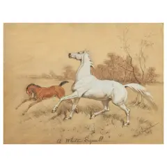 Basil James Nightingale, 'A White Squall', watercolour, gouache and charcoal