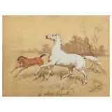 Basil James Nightingale, 'A White Squall', watercolour, gouache and charcoal