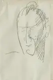 John Duncan Fergusson Rba, Self-portrait, pencil