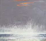 'Sea at Dusk' by John Houston Obe Rsa Rsw Rgi Ssa, oil on canvas, sold Dec 2025